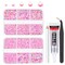 qiipii Light Pink AB Resin Rhinestones w B7000 Glue for Bedazzling Crafting Flatback Jelly Stones 2mm 3mm 4mm 5mm 6mm Diamonds Crystals Gems for Nails Face Eyes Makeup Tumblers Bottles Crafts Clothes